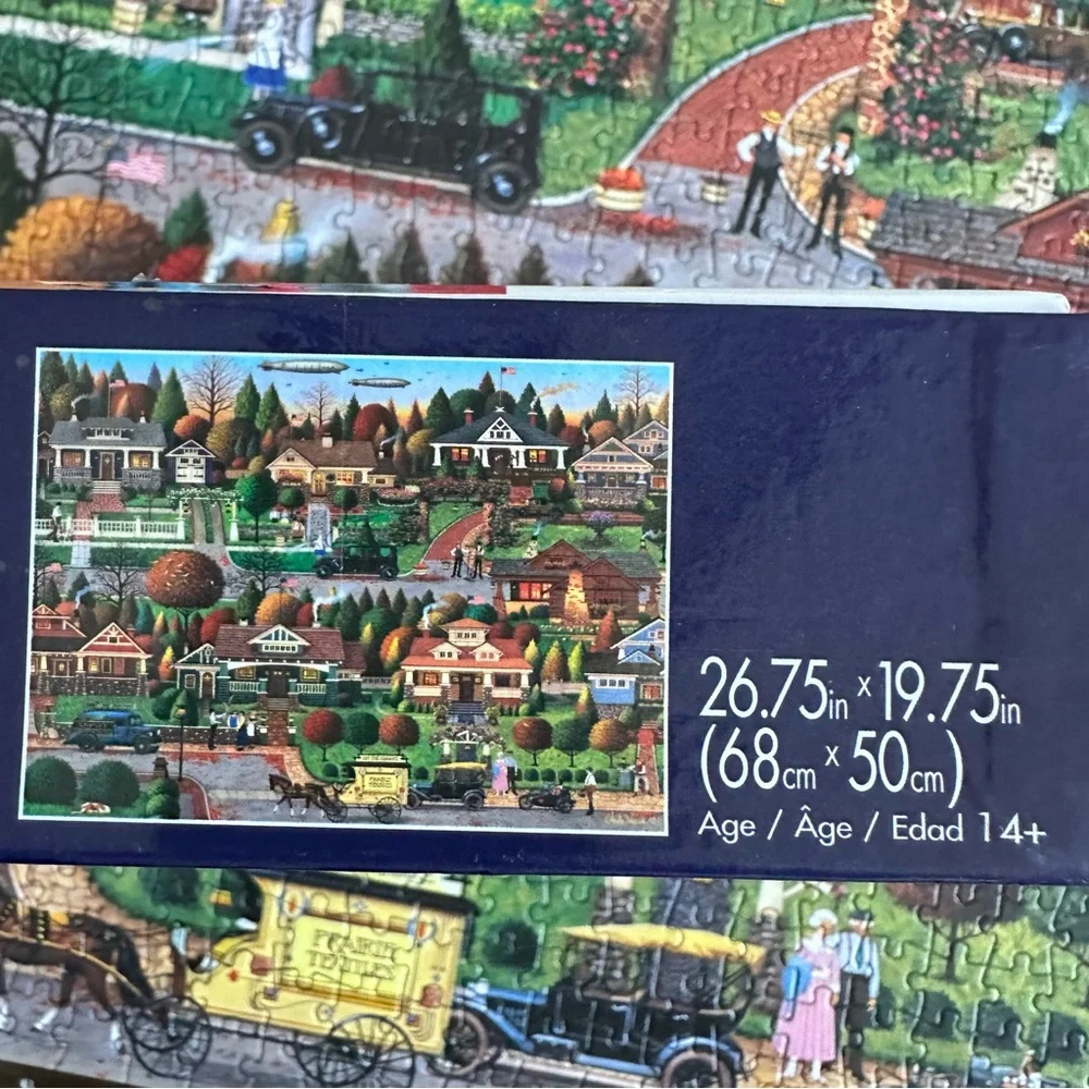 Charles Wysocki Labor Day in Bungalowville 1000 Piece Puzzle - Picture 4 of 5